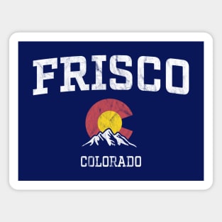 Frisco Colorado CO Vintage Athletic Mountains Magnet